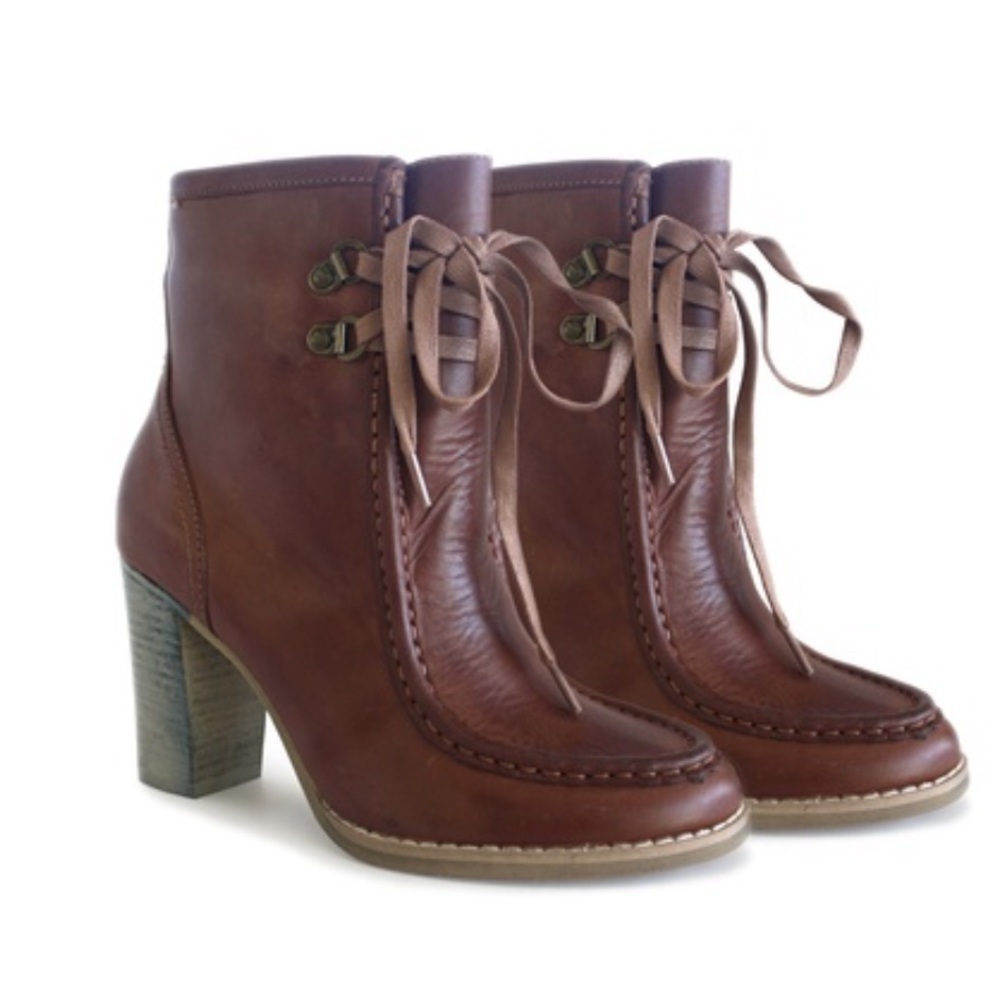 NEW VON DUTCH FORMATION LACE UP BROWN ANKLE BOOTS SIZE 10